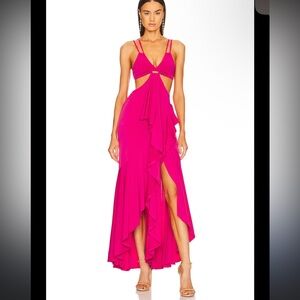 Vibrant Fuchsia High Low Dress